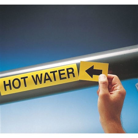 Pipe Mrkr, Make-Up Water, 1in H, 8in W MPN:20446