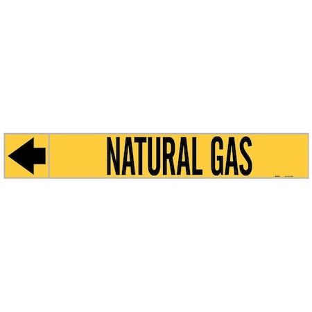 Pipe Marker, Natural Gas, 1in H, 8in W MPN:20449