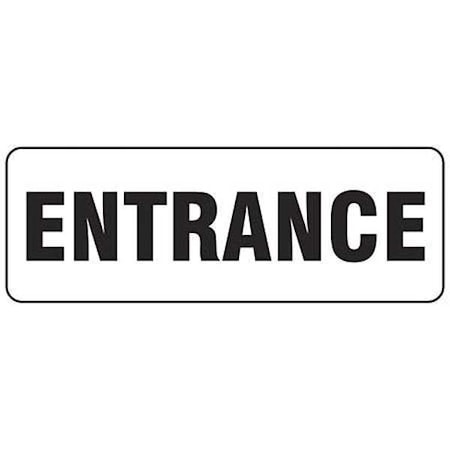 Entrance Sign, 3 1/2 in x 10 in, Rectangle, Vinyl, 22272MLS MPN:22272MLS