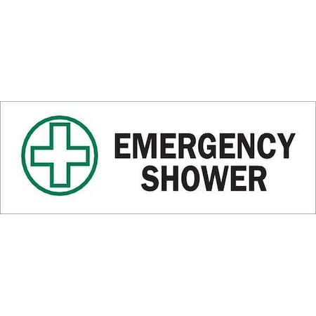 Emergency Shower, 10 in x 14 in, Rectangle, Plastic, 22659 MPN:22659