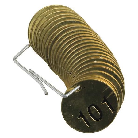 Numbered Tag Set, 101 to 125, 25 Tags, PK25 MPN:23204