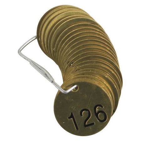 Numbered Tag Set, 126 to 150, 25 Tags, PK25 MPN:23205