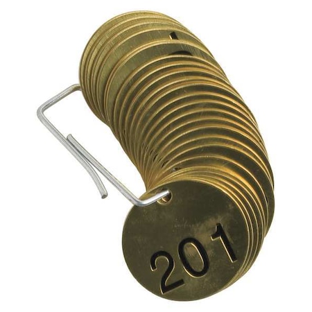 Numbered Tag Set, 201 to 225, 25 Tags, PK25 MPN:23208