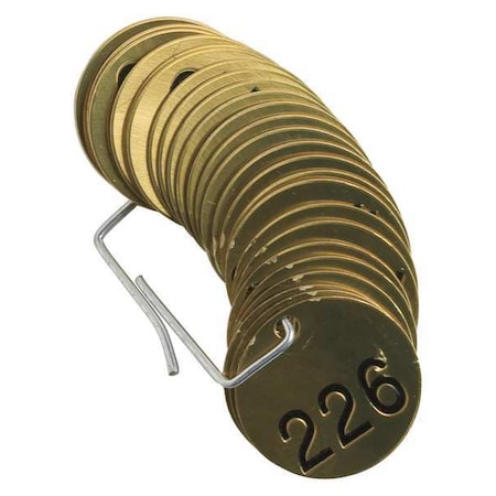 Numbered Tag Set, 226 to 250, 25 Tags, PK25 MPN:23209