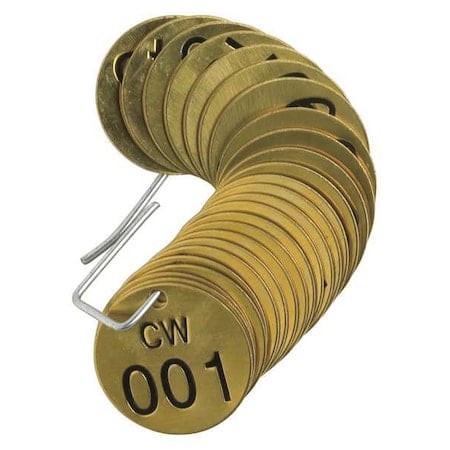 Numbered Tag Set, 001 to 025, 25 Tags, PK25 MPN:23256