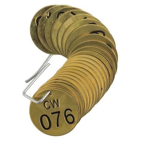 Numbered Tag Set, 76 to 100, 25 Tags, PK25 MPN:23259