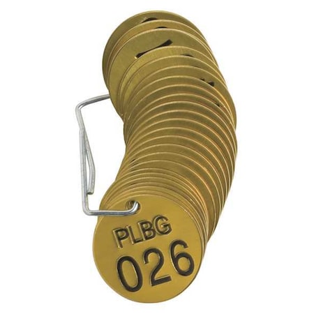 Numbered Tag Set, 26 to 50, 25 Tags, PK25 MPN:23261