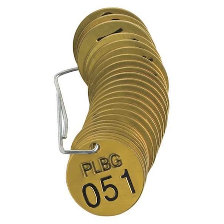 Numbered Tag Set, 51 to 75, 25 Tags, PK25 MPN:23262
