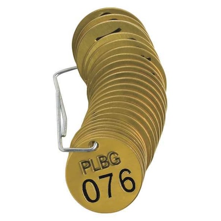 Numbered Tag Set, 76 to 100, 25 Tags, PK25 MPN:23263