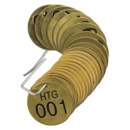 Numbered Tag Set, 001 to 025, 25 Tags, PK25 MPN:23268