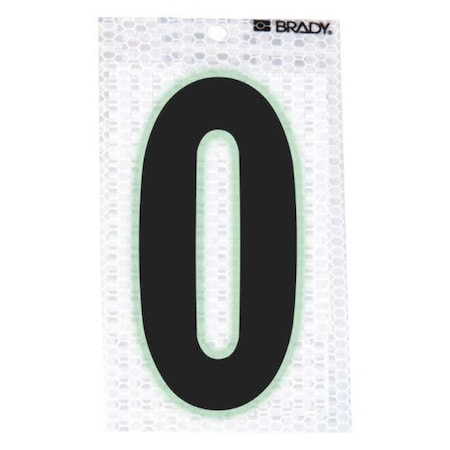 NumberLabel, Vinyl, 2-3/8inH, 1-1/2inW, PK10 MPN:3000-0