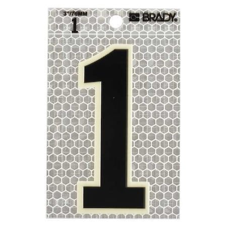 Number Label, 3-1/2 in H, 2-1/2 in W, PK10 MPN:3010-1