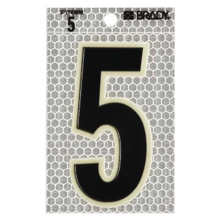 Number Label, 3-1/2 in H, 2-1/2 in W, PK10 MPN:3010-5