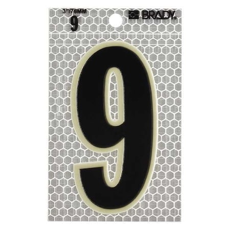 NumberLabel, 3-1/2inH, 2-1/2inW, PK10 MPN:3010-9