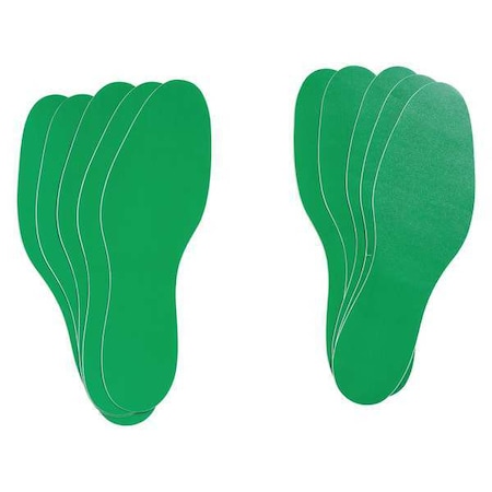 Floor Marking Tape, vinyl, Solid, Green, 3 3/4 in W., 10 PK MPN:31551
