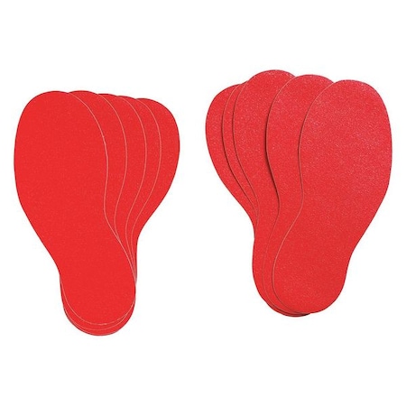 Floor Marking Tape, vinyl, Solid, Red, 3 3/4 in W., 10 PK MPN:31553
