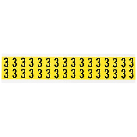 Number Label, Vinyl, 3/4 in H, 5/8 in W MPN:3420-3