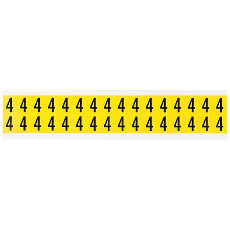 Number Label, Vinyl, 3/4 in H, 5/8 in W MPN:3420-4