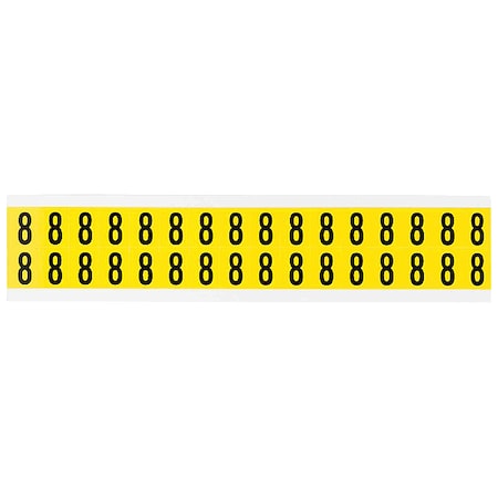 Number Label, Vinyl, 3/4 in H, 5/8 in W MPN:3420-8