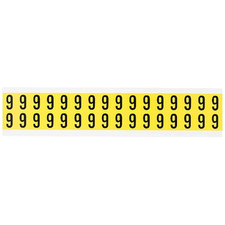 Number Label, Vinyl, 3/4 in H, 5/8 in W MPN:3420-9
