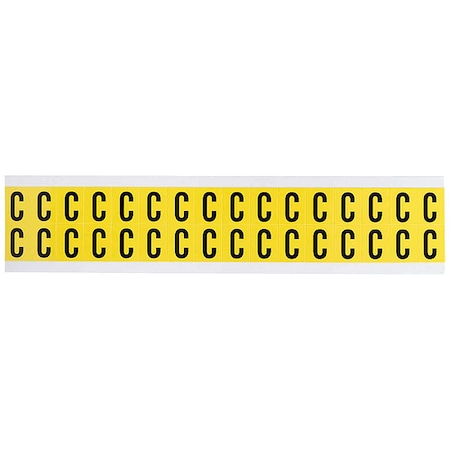 LetterLabel, Vinyl, 3/4inH, 5/8inW, PK32 MPN:3420-C