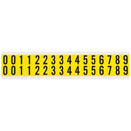 Number Label Set, Vinyl Cloth, 3/4 in H, 5/8 in W MPN:34210