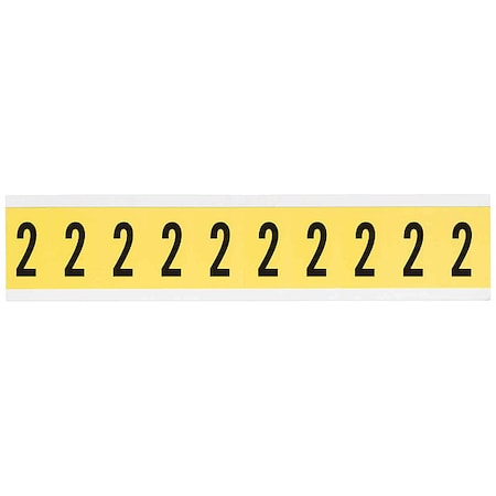 NumberLabel, Vinyl, 1-1/2inH, 7/8inW MPN:3430-2