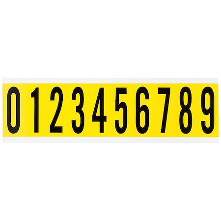 NumberLabelSet, Vinyl, 2-1/4inH, 7/8inW MPN:34410
