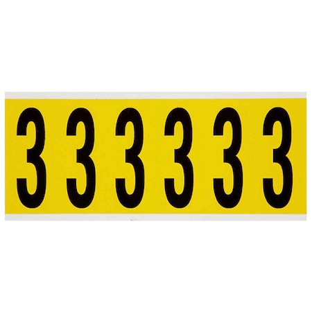 NumberLabel, Vinyl, 3-1/2inH, 1-1/2inW MPN:3450-3