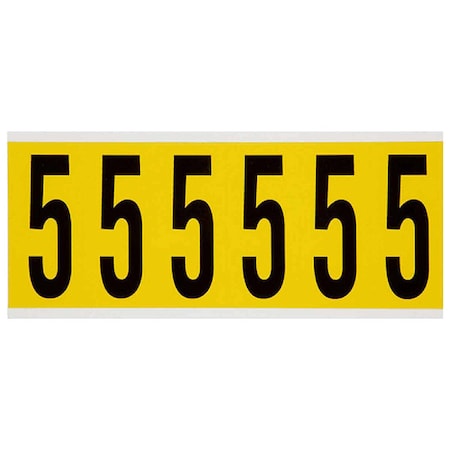 NumberLabel, Vinyl, 3-1/2inH, 1-1/2inW MPN:3450-5