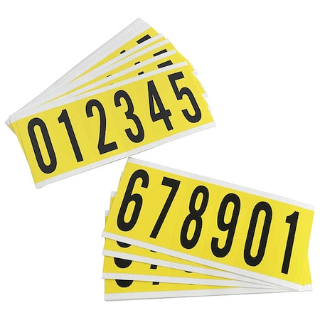 NumberLabelSet, Vinyl, 3-1/2inH, 1-1/2inW MPN:3450-# KIT