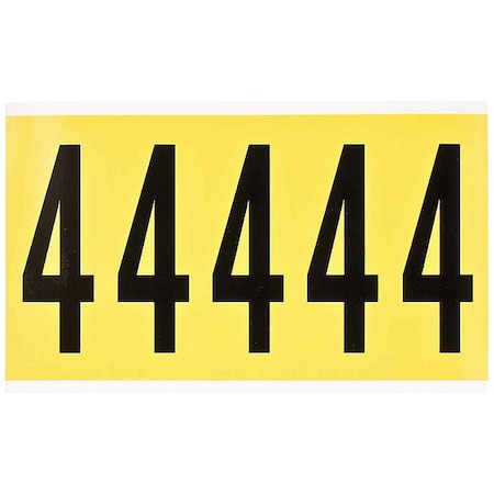 NumberLabel, Polyester, 4-3/4inH, 3inW MPN:3460-4