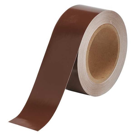 Pipe Marking Tape, Brwn, 2in W, 90ft Roll L MPN:36310