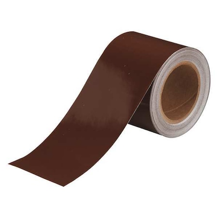 Pipe Marking Tape, Brwn, 4in W, 90ft Roll L MPN:36315