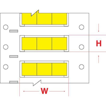 Write On Yellow Wire Marker Sleeves, PermaSleeve® Polyolefin, 3PS-187-2-YL-S-3 MPN:3PS-187-2-YL-S-3