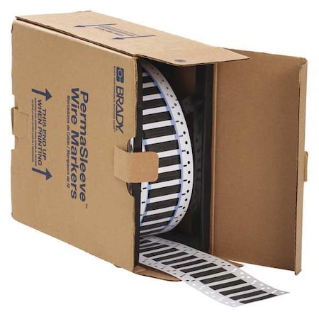 SleeveLabel, Black, Polyolefin, 1/4inW MPN:3PS-250-2-BK