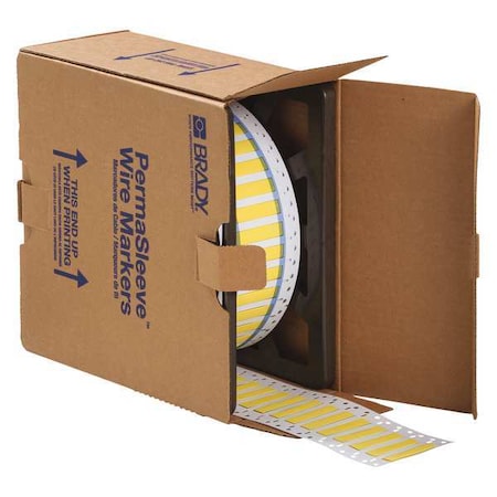 SleeveLabel, Yellow, Polyolefin, 3/8inW MPN:3PS-250-2-YL