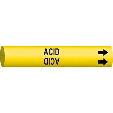Pipe Marker, Acid, 2 13/16 in H, 2 4/5 in W MPN:4000-D