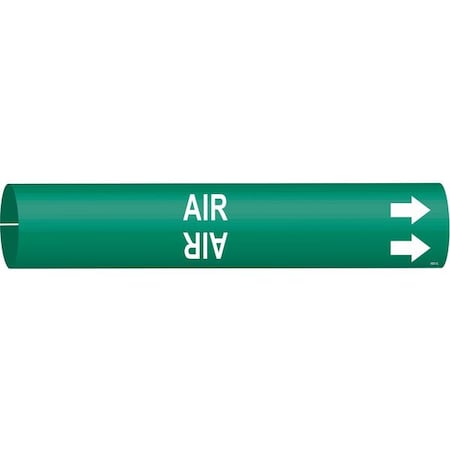 Pipe Marker, Air, Green, 2-1/2 to 3-7/8 In MPN:4001-C