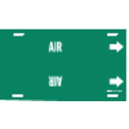 Pipe Marker, Air, Green, 6 to 7-7/8 In MPN:4001-F