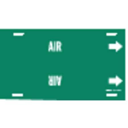 Pipe Marker, Air, Green, 8 to 9-7/8 In MPN:4001-G