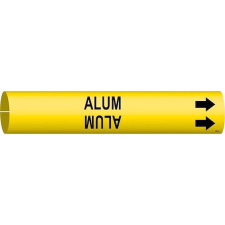 Pipe Marker, Alum, Yellow, 3/4 to 1-3/8 In MPN:4004-A