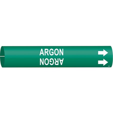 Pipe Marker, Argon, Green, 3/4 to 1-3/8 In MPN:4006-A