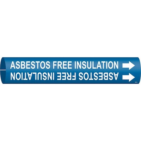 Pipe Marker, Asbestos Free Insulation, Blu, 4008-A MPN:4008-A