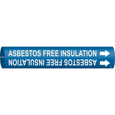 Pipe Marker, Asbestos Free Insulation, Blu, 4008-C MPN:4008-C