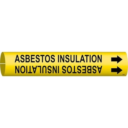 Pipe Marker, Asbestos Insulation, 7/8in H MPN:4009-B