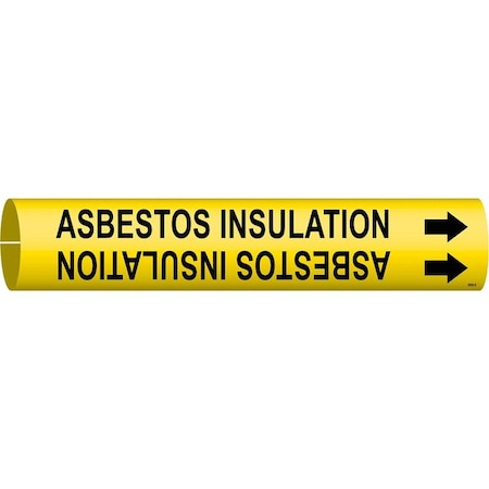 Pipe Markr, Asbestos Insulation, Y, 4to6 In MPN:4009-D