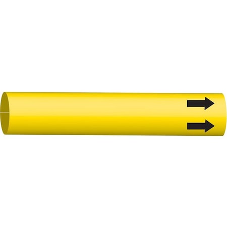 Pipe Marker, (Blank), Yellow, 6 to 9-7/8 In MPN:4010-F