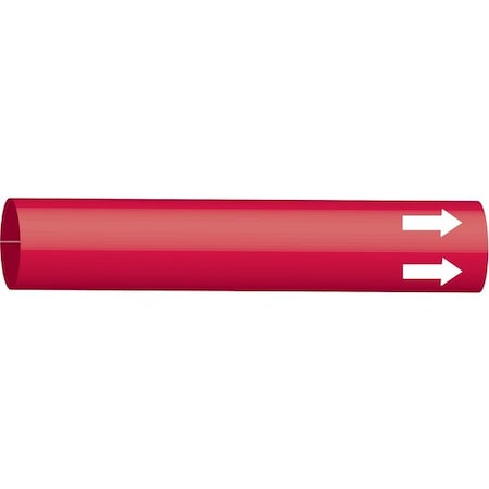 Pipe Marker, (Blank), Red, 6 to 9-7/8 In MPN:4012-F