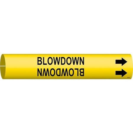 Pipe Marker, Blowdown, Y, 1-1/2 to2-3/8 In MPN:4014-B